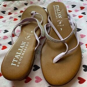 Italian Shoemakers Women's Sandals - Light Purple and Brown